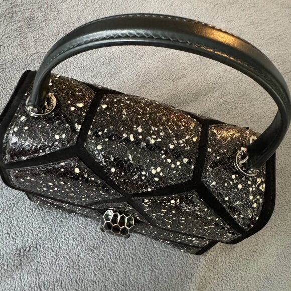 BVLGARI Serpenti Top-handle Bag - Black & White Snake - VERY RARE! - Picture 5 of 10